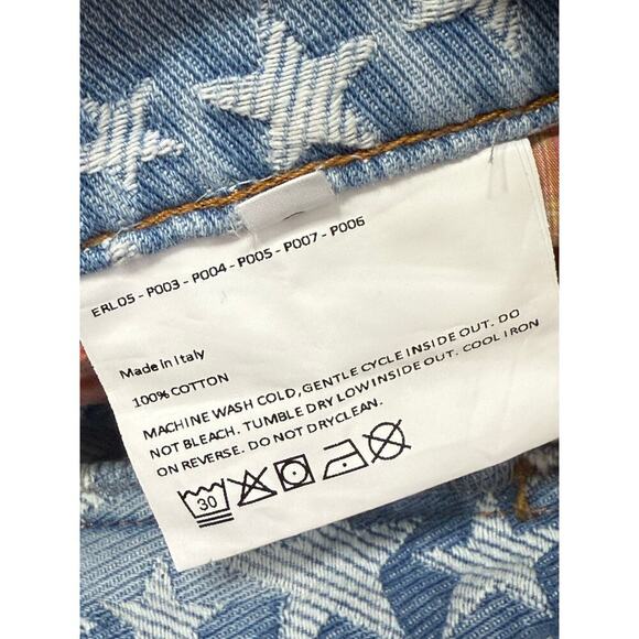 ERL Star Print Flare Jeans - Made in Italy - Size S -Venice Beach California L31 - Picture 11 of 12